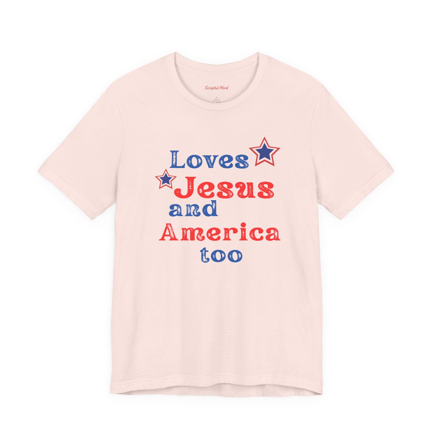 Loves Jesus & America too Women's Tee