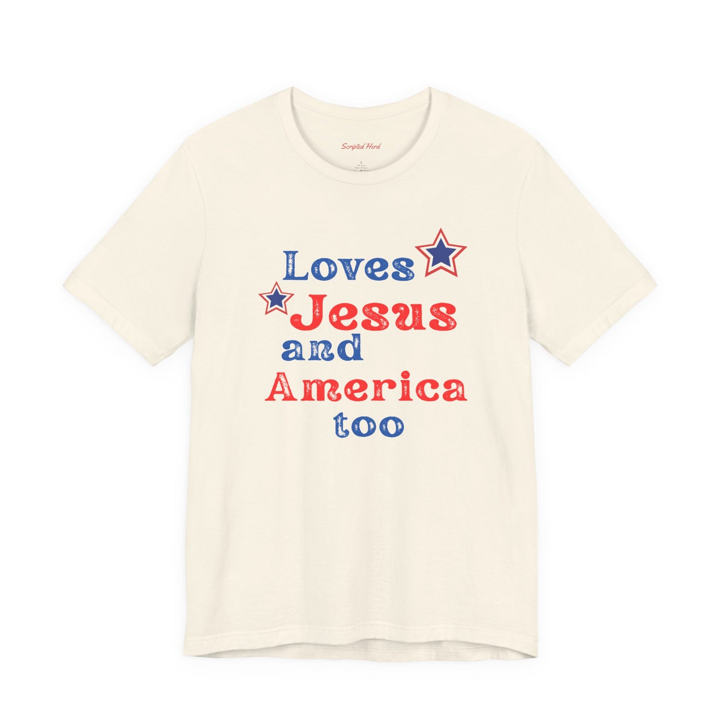 Loves Jesus & America too Women's Tee