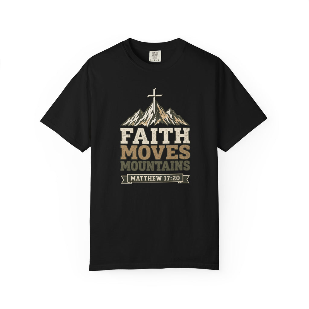 Faith Moves Mountains (Matt. 17:20) | Men's T-Shirt