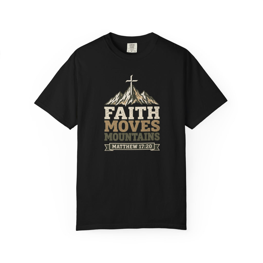 Faith Moves Mountains (Matt. 17:20) | Men's T-Shirt