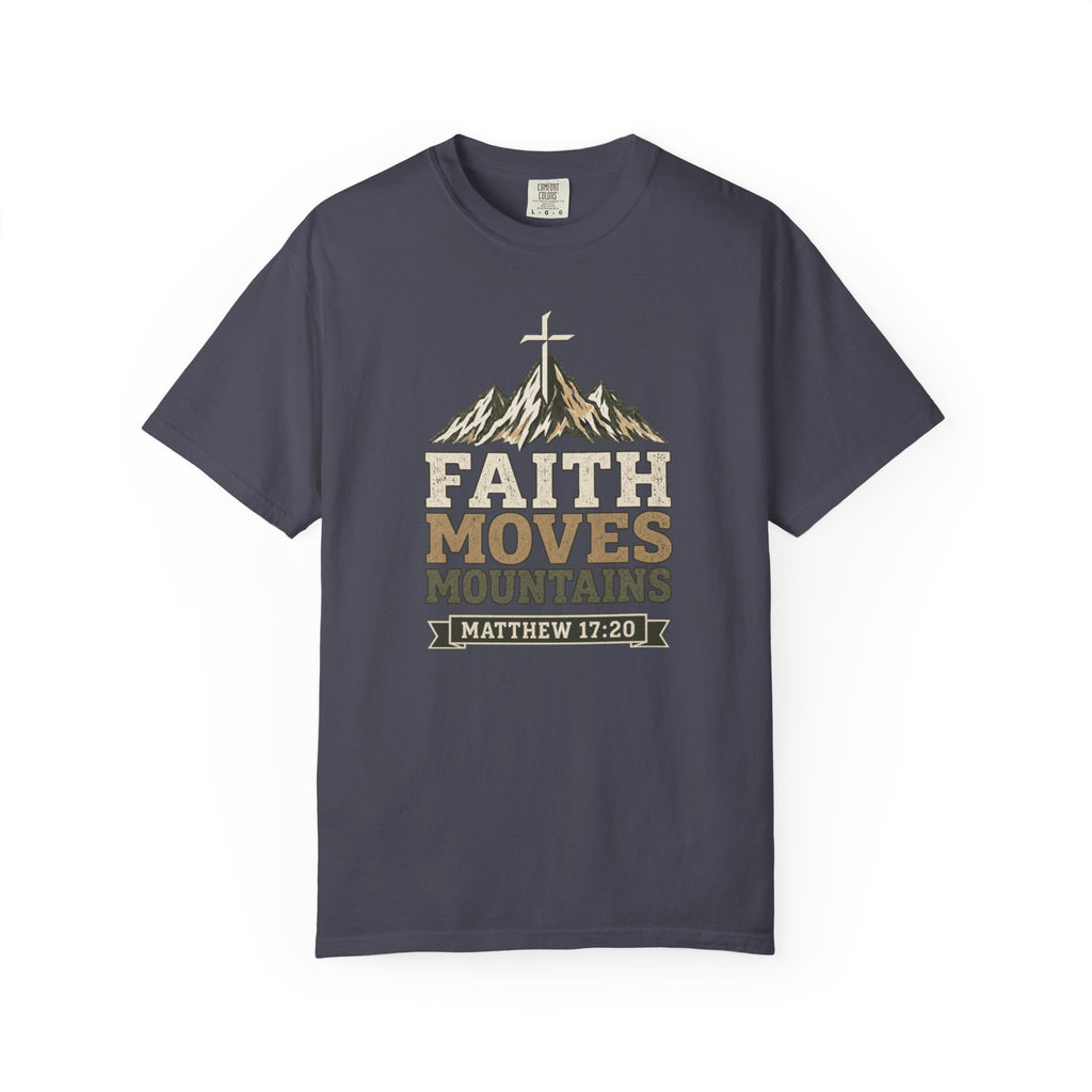 Faith Moves Mountains (Matt. 17:20) | Men's T-Shirt