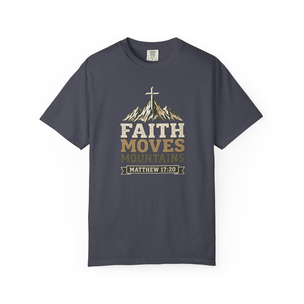 Faith Moves Mountains (Matt. 17:20) | Men's T-Shirt