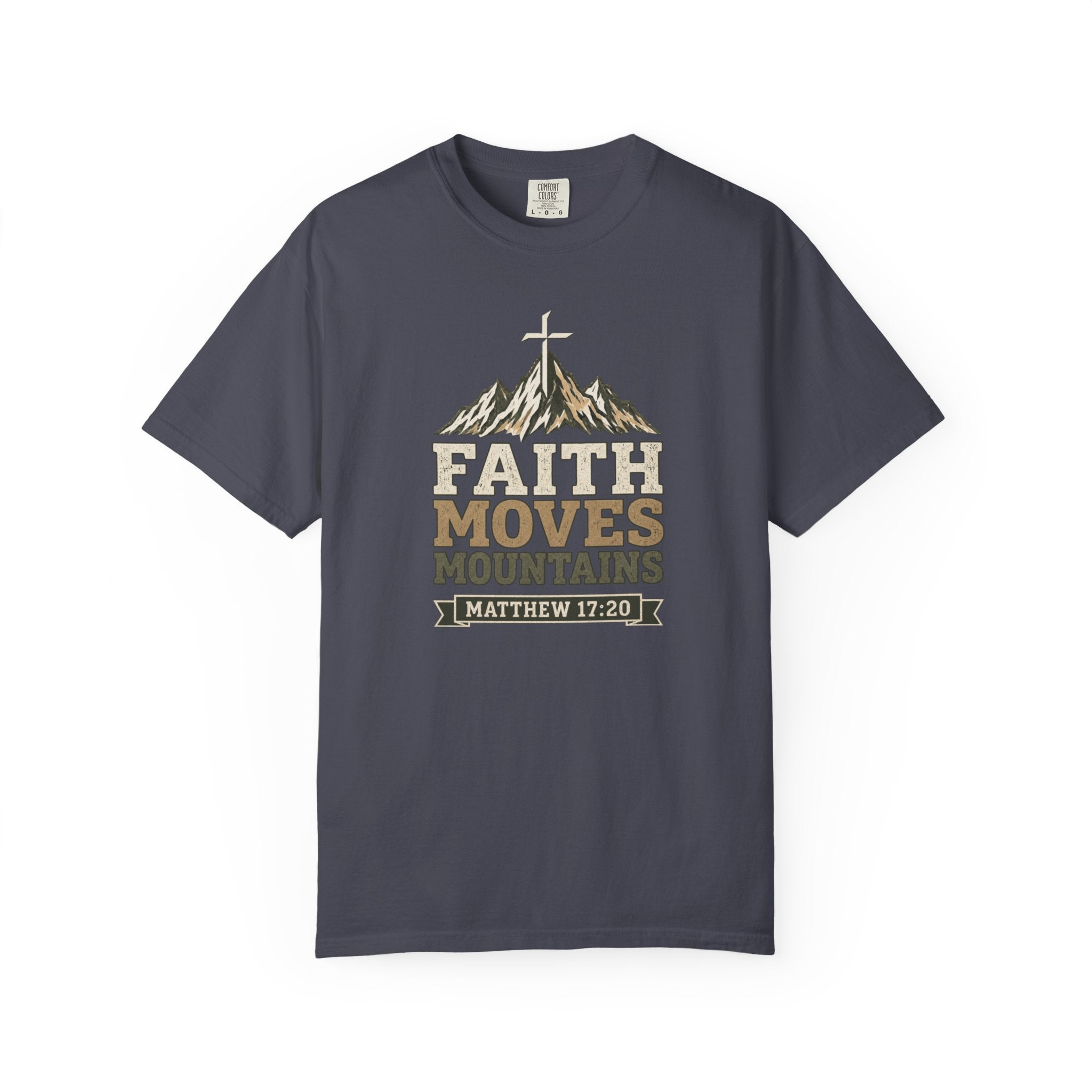 Faith Moves Mountains (Matt. 17:20) | Men's T-Shirt