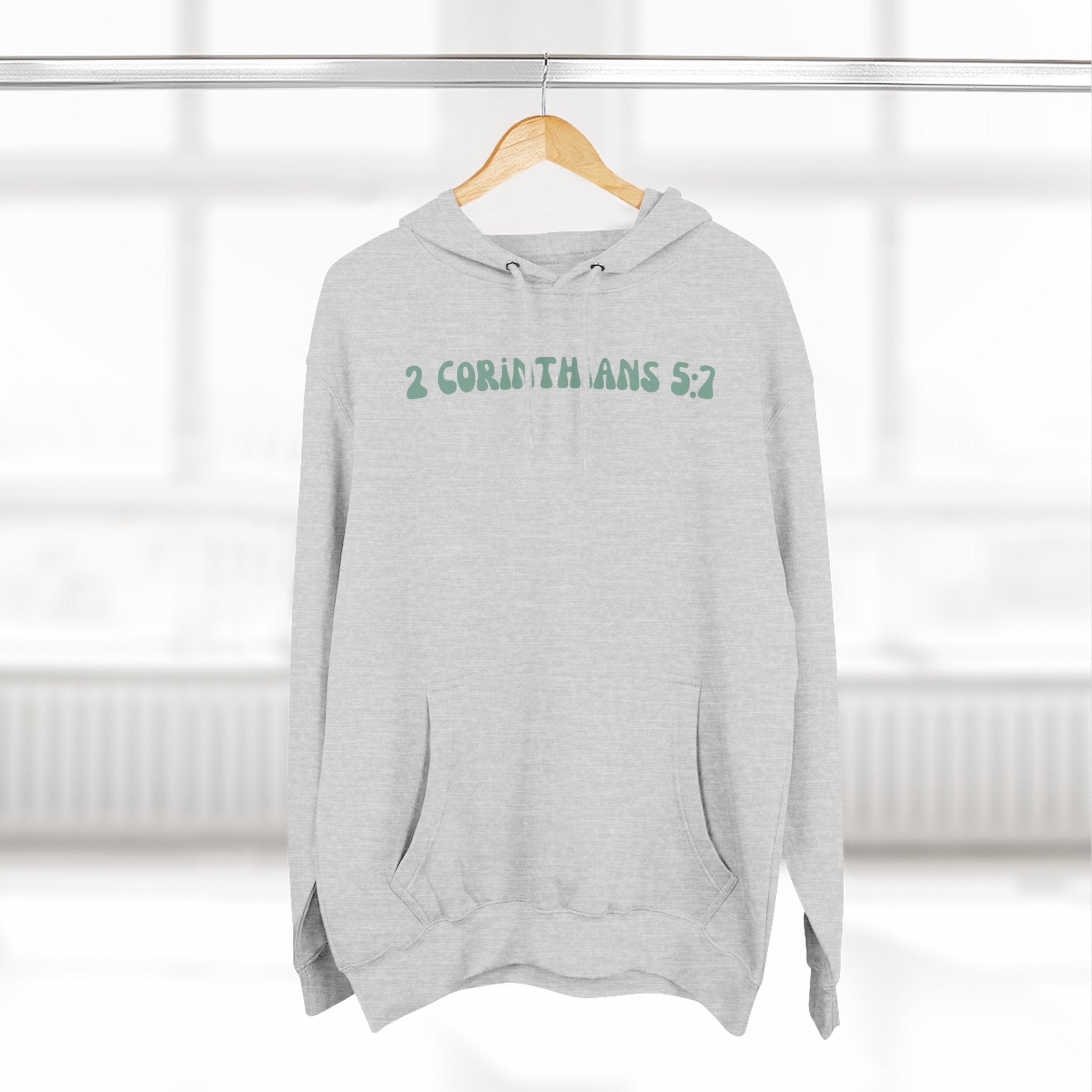 Unisex 2 Corinthians 5:7 Hoodie (Light Colored)