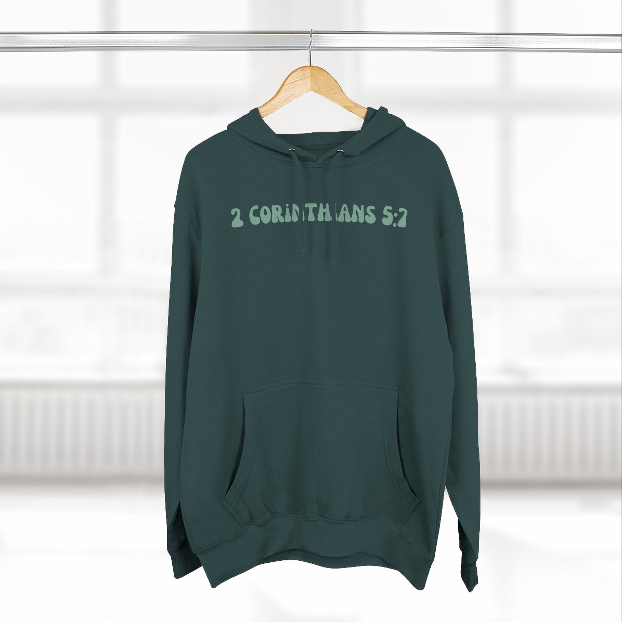 Unisex 2 Corinthians 5:7 Hoodie (Light Colored)